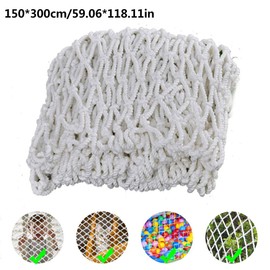 FIYSON Safety Net for Children, Balcony Cat Net, Upgrade 3 cm Mesh, Stair Protective Net, Barrier Net Outdoor, Protective Net Bunk Bed, Net Fall Protection, Universal Protective Net, White (1.5 x 3 m)