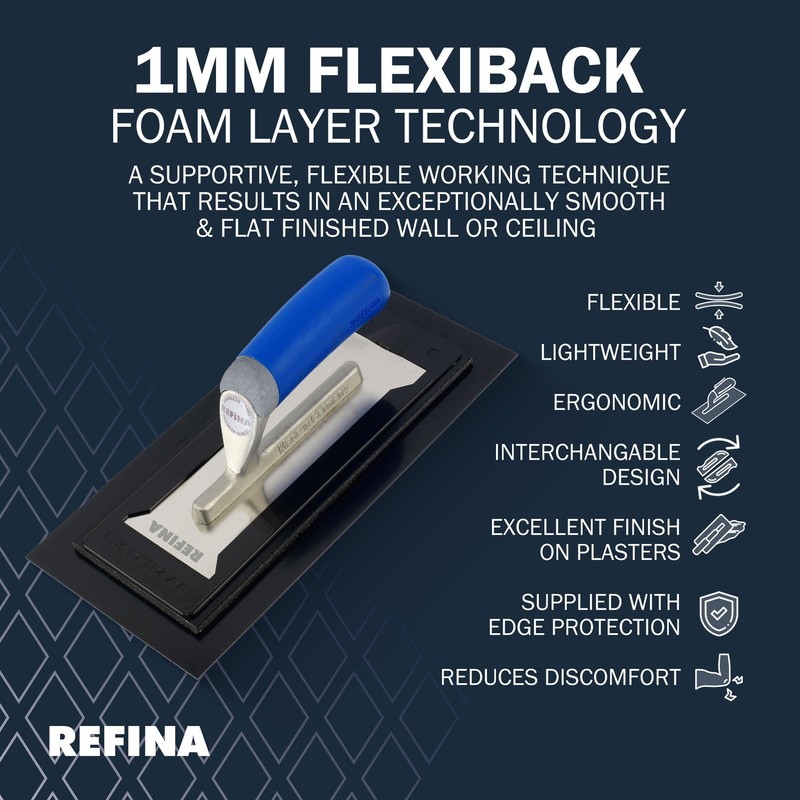 REFINA PLAZIFLEX Plastering Trowel -12" x 5.5" (300mm x 140mm)