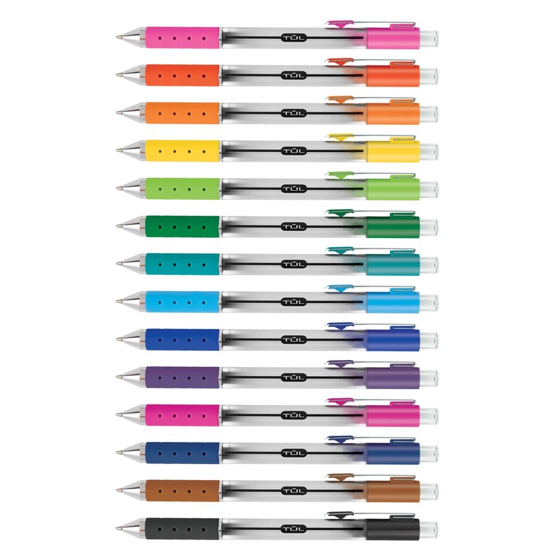 TUL WHJJK Retractable Gel Pens, Bullet Point, 0.7 mm, Gray