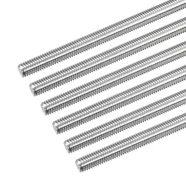 sourcing map Fully Threaded Rod M8 x 300mm 1.25mm Thread Pitch 304 Stainless Steel Right Hand Threaded Rods Bar Studs 6 Pack