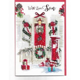 Christmas Card For Son 23 x 15 Cm (9 x 6 inches) With Love Son Enjoy Every Moment Christmas Wish