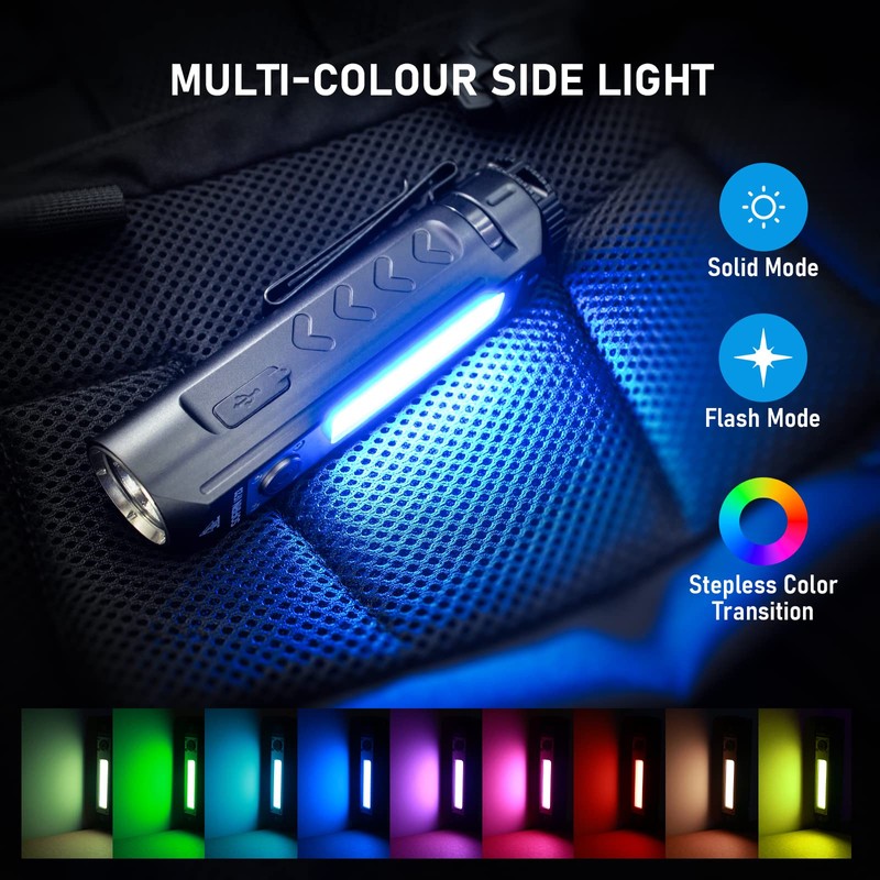 Rechargeable Flashlights High Lumens, Sofirn IF23 4000lm Flashlight 3-in-1 with