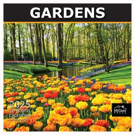 MICASA Gardens 2025 Hangable Monthly Wall Calendar | 12" x 24" Open | Thick & Sturdy Paper | Giftable