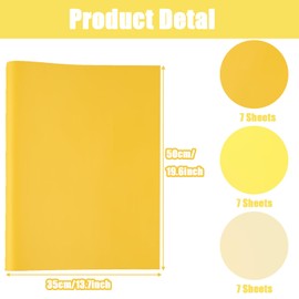 Jwssor Yellow Tissue Paper,20sheets Yellow Wrapping Paper,50x35cm Multi Colored Tissue Paper