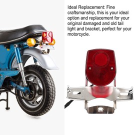Motorcycle Tail Light Mount License Bracket, Clear Visibility 84701 098 000 Tail Light with Plate Bracket for DAX ST50 ST70 CT50 CT70