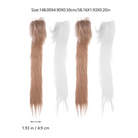 Operitacx 4pcs Faux Fur Fabric, 2x60 Fur for Mask, Fake Fur Fabric for Winter Costume Gnome Beard Fur Ball Carpet Pet Pad