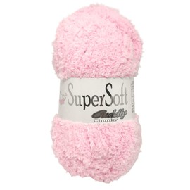 Jarol Super Soft Cuddly Chunky Knitting & Crochet Yarn. Baby Yarn Available in a Selection of Pastel, Neutral & Multicoloured Shades, 100% Polyester, 135 Metres, 100g Balls, Single Ball, Pink