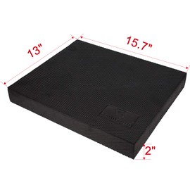 Balance Pad, Non-Slip Foam Mat & Ankles Knee Pad Cushion for Physical Therapy, Rehabilitation, Core Balance and Strength Stability Training, Yoga & Fitness, 15.7 x 13 x 2 Inch (Black)
