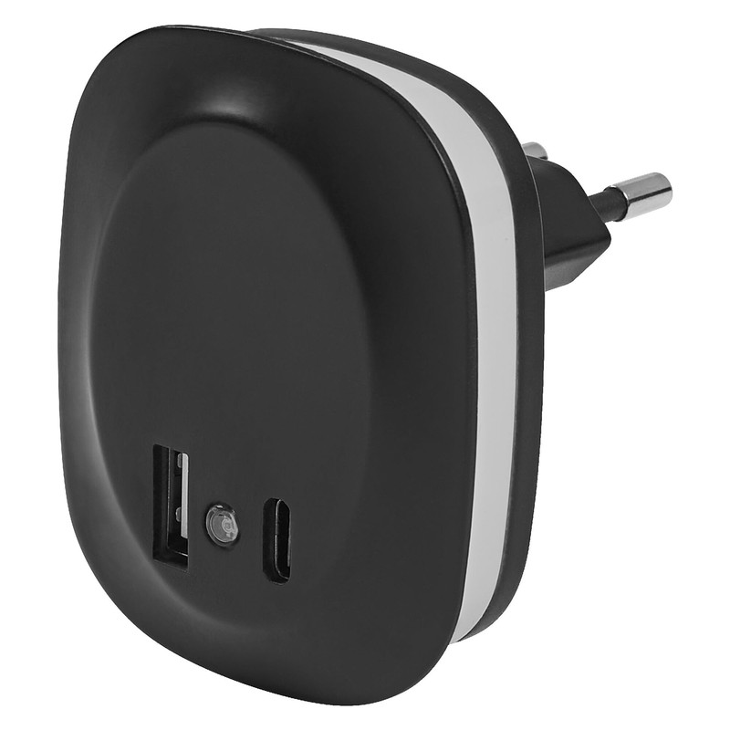 LEDVANCE Lunetta Edge Socket Night Light, Black, 0.35 W, 10