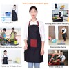 Switchon Waterproof Black Polyester Kitchen Apron Free Size with Front