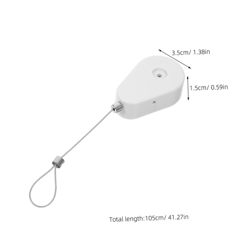 2 x Automatic Retractable Cable Lock with Anti-Theft Function, Steel
