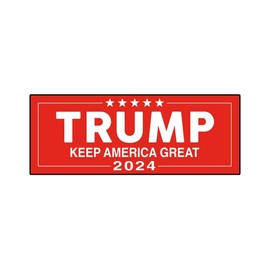 Keep America Great 2024 Bumper Sticker Decal (3.37" x 9") | Peel & Stick | Political, Stickers, Politics, Republican, Trump, MAGA, American