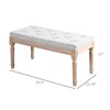 Heemab 32" Upholstered Bedroom Bench with French Vintage Design, Button-Tufted,