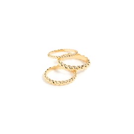 gorjana Women's Crew Ring Set, Gold, 6