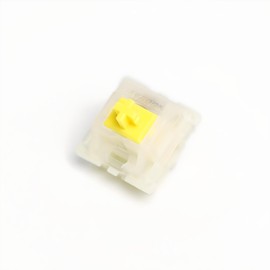 IKASAYA Gateron Milky Yellow Pro Switches 50gf Pre-Lubed 5 Pin Linear Keyboard Switches for MX Mechanical Keyboard (70 pcs)