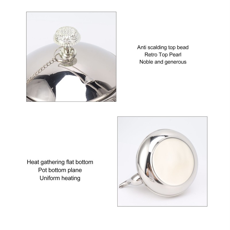 Stainless Steel Teapot Large Capacity Stovetop Kettle with Filter for