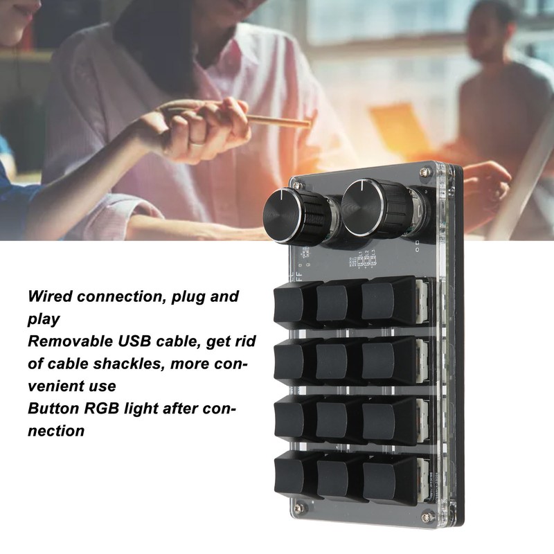 Mini Keypad 1 Handed Mechanical Keyboard Wired USB Programmable Macro