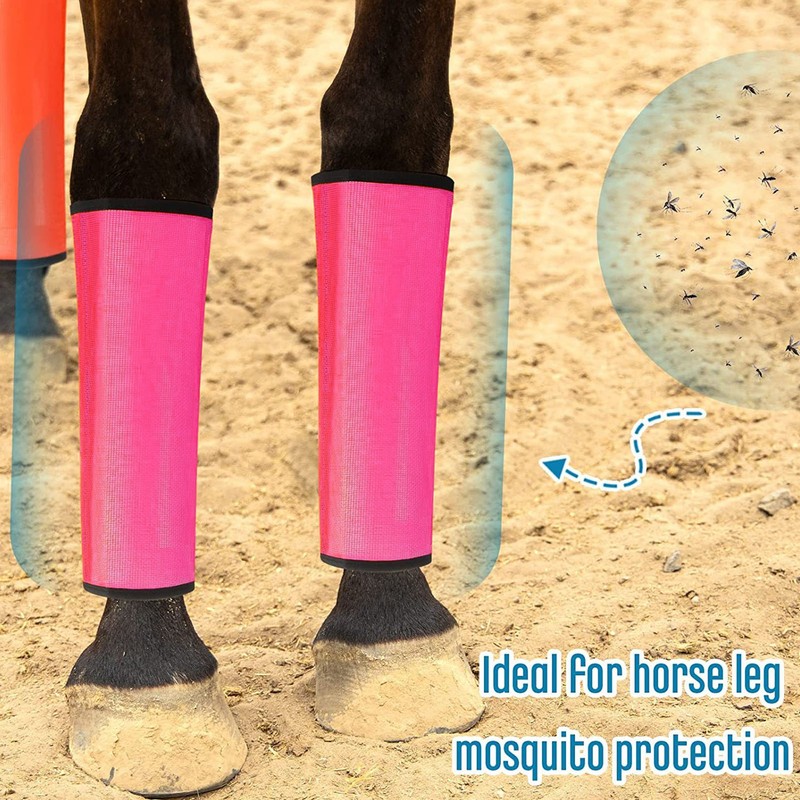 4Pcs Horse Fly Boots Breathable Comfortable Tear Resistant Fine Mesh