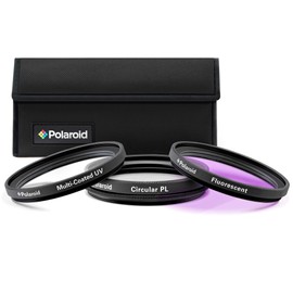 Polaroid Optics 3 Piece Filter Kit Set [UV,CPL,FLD] , 72 mm