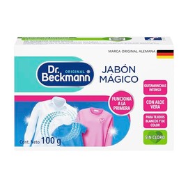 Dr. Beckmann, Jabón Mágico, Quitamanchas Intenso, Remueve Manchas, para Ropa Blanca y de Color, Tapicería, Alfombras, Sillones, con Aloe Vera, Calidad Alemana, 100 g