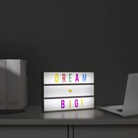 12" LED Lighted Cinema Light Box with Letters and Numbers