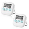 2PCS Digital Kitchen Timer with Loud 96dB Alarm,Magnetic Countdown Stopwatch