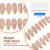 GlamRays Pack of 24 3D Handmade Press On Nails with