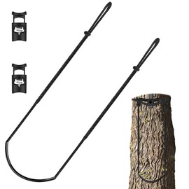 Anglekai Single Step Climbing Stick Aider, 1PCS Single Tree Step Climbing Aider for Hunting Outdoor, Hand-Braided Rope Ladder for Tree Stand with 2 Adjustable Hook (1)