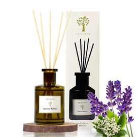 PRISTINE Japanese Ryokan Reed Diffuser for Home | Fresh Lavender, Moroccan Amber Reed Diffuser Set, Oil Diffuser & Reed Diffuser Sticks- Home & Office Decor-Fragrance Gift