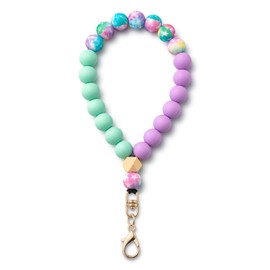 MORSUNBELA Phone Chain Phone Woman Charm Beads Hand Wrist Strap Lanyard Universal Bracelet Keychain for Women Girls