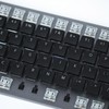 Arctic-Fox Low Profile Keycaps,Black PBT Doubleshot Click Text Clear Key