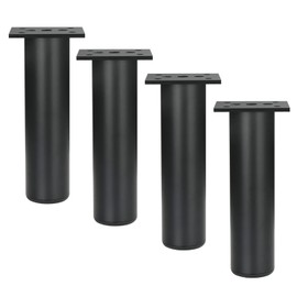Qrity Aluminium Alloy Furniture Legs, Pack of 4, 250 mm Height Replacement Feet Support Legs for Furniture Table Sofa Bed Desk, Black