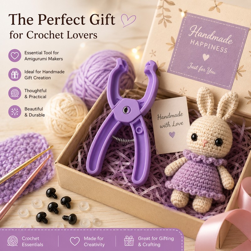 Safety Eye Pliers for Crochet Doll Making – Quick Attacher