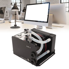 CPU Water Cooler Pump, 600L H PC Water Cooling Integrated Mute, Aluminum Heat Exchanger Liquid Cooling Radiator Heat Sink with Fans for CPU PC Water Cool System