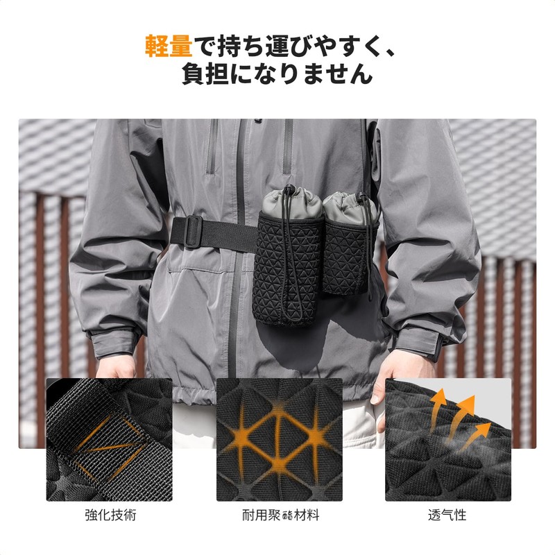 K&F Concept Camera Lens Case, Set of 4, Lens Pouch,