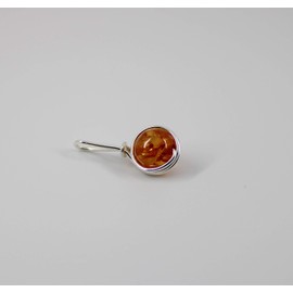 Silver-Plated Amber Tendre Pendant