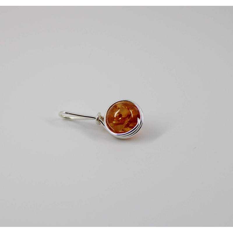 Silver-Plated Amber Tendre Pendant