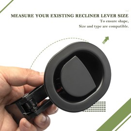 ICYANG Universal Oval Black Plastic Sofa Chair Recliner Release Pull Handle, Exposed Cable Length 4.75", Total Length is Medium at 31", fits Ashley and Major Recliner Brands Sofa (Zinc Alloy)