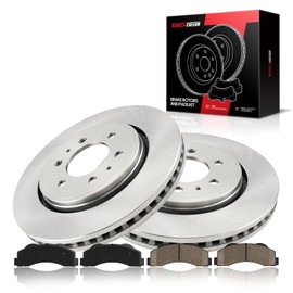 Torchbeam Front Brakes and Rotors Kit Brake Pads Brake Rotors and Pads Compatible with Ford 2010-2020 F-150, Ford 2010-2021 Expedition, Lincoln 2010-2021 Navigator,Brake Rotors + Ceramic Pads Kit