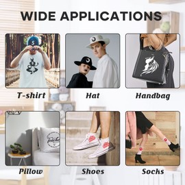 HTVRONT HTV Vinyl Rolls Black White and Red Heat Transfer Vinyl, 12" x 8 FT Black White and Red Iron on Vinyl for Shirt, Easy to Cut & Weed for Heat Vinyl Design