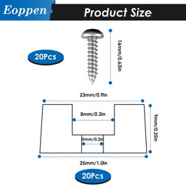 mxuteuk 40Pieces Rubber Feet for Cutting Board with Stainless Washer and Screws, 1 inch Non Slip Rubber Bumper Feet for Furniture, Electronics, Tables, Sofas