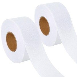 XMJY 2 Rolls Fusible Batting Tape for Quilting -1.5 Inches x 30 Yards White Batting Seam Tape, Fusible Sheer Binding Tape for Batting Quitting Sewing