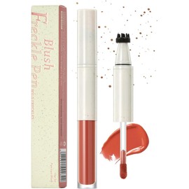 2-in-1 Freckle Pen & Liquid Blush Makeup Stick for Natural Sun-Kissed Look, Long-Wearing Cream Blusher with Stamp Design for Effortless and Cheek Tint (Cheeky Freckle – Rose Whimsy)