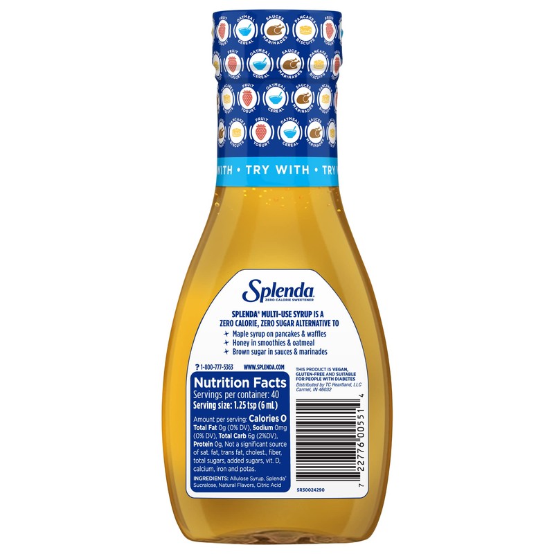 Splenda Multi-Use Allulose Syrup, Zero Calorie, Sugar Free Substitute for