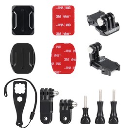HSU Helmet Mount Accessories Set Action Camera Mount Kit for GoPro Hero 13/12/11/10/9/8/7/6/5 and Other Action Cameras