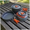 Mipcase 1 Set Portable Camping Cookware Durable Camping Pots and