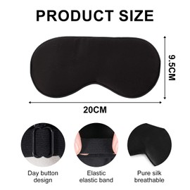 3 Pieces of Sleeping Silk Eye Mask, with 3 Pairs of Earplugs, Double-Sided Solid Color Shading Sleeping Eyeshade, Soft and Adjustable Eye Cover, Suitable for Bed, Travel, and Office.