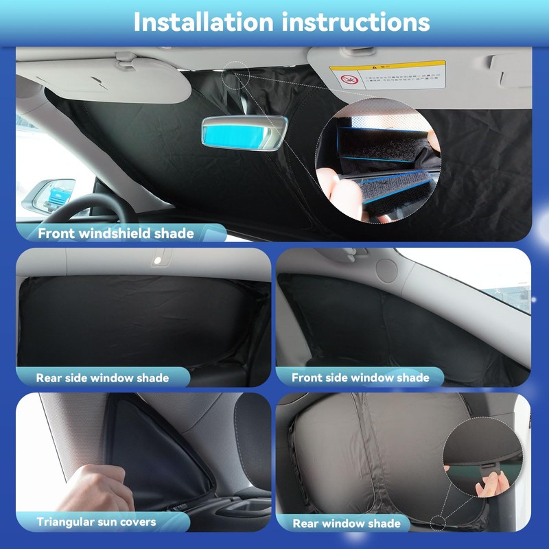 Sun Shades for Dodge RAM 1500 2019-2025 Windshield Sunshade Accessories