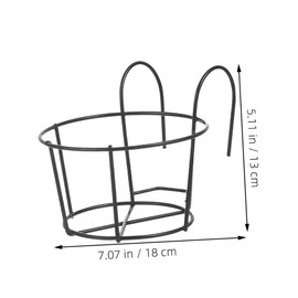 GANAZONO 2pcs Iron Hanging Railing Planters for Outdoor and Indoor Stylish Balcony Planters Space Saving Flower Pot Holders for Porches and Gardens Elegant Metal Design