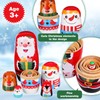 AOKWAWALIY Pack of 6 Wooden Christmas Matryoshka Dolls, Russian Nesting